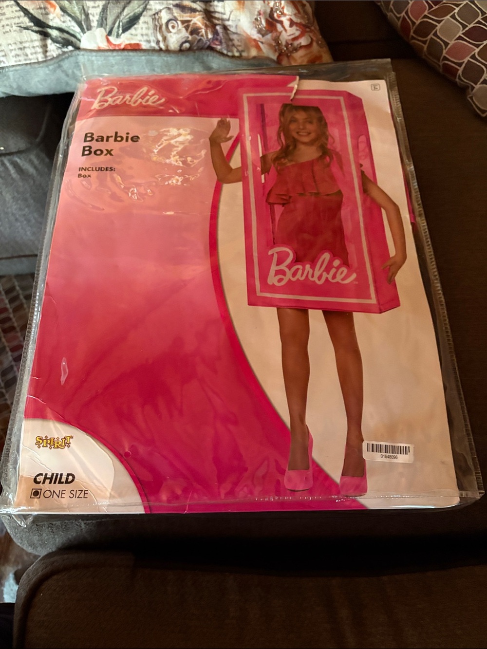 New in package kids BARBIE pink box costume one size